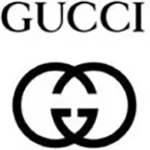 Gucci 黑色無襯線字體 logo（1990 年代）