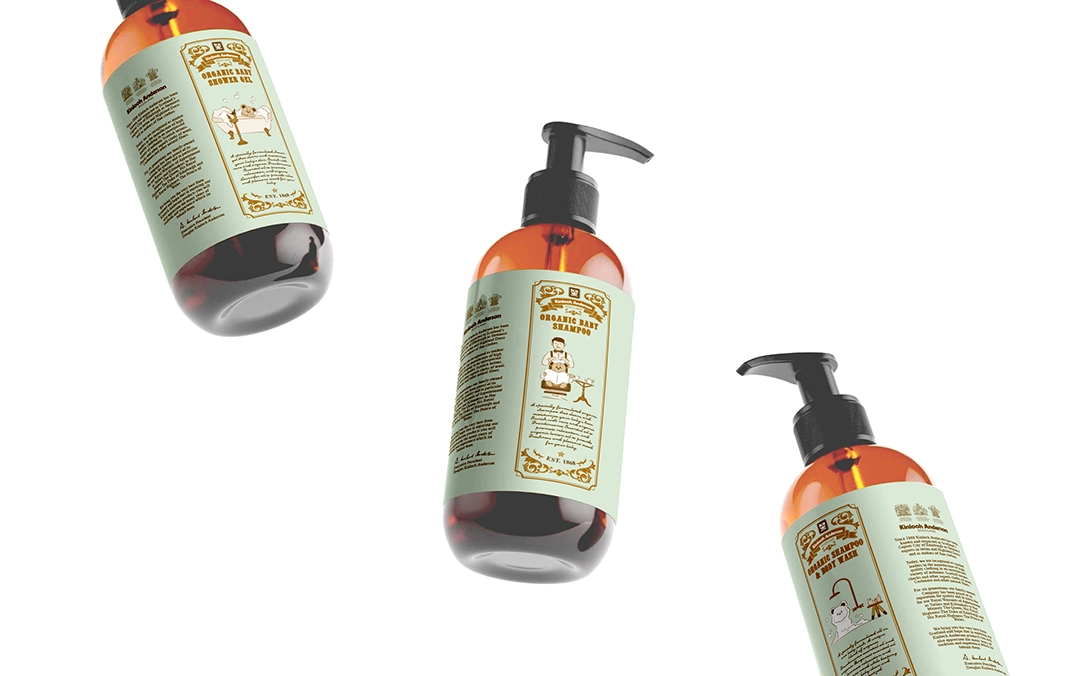 portfolio-kinloch-anderson-packaging-design-001 KINLOCH ANDERSON 婴幼儿洗发沐浴用品包装设计,搭配小熊吉祥物插图